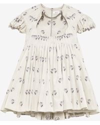 McQueen - Taffeta Rose Jacquard Mini Dress - Lyst