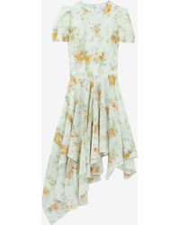 McQueen - Silk Floral Print Dress - Lyst