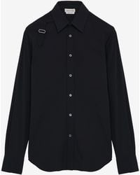 McQueen - Harness Stretch-Cotton Shirt - Lyst