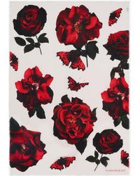 Alexander McQueen - Schal mit roses-motiv - Lyst