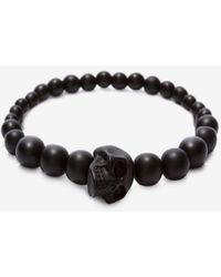 McQueen - Skull Bead Bracelet - Lyst