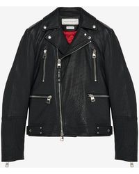 McQueen - Leather Biker Jacket - Lyst