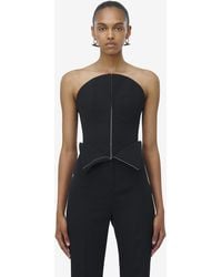 McQueen - Bustier Aus Wolle - Lyst