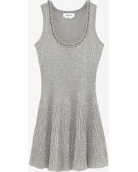 McQueen - Metallic Knit Mini Dress - Lyst