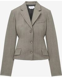 McQueen - Peplum Single-Breasted Jacket - Lyst