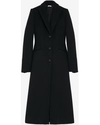 McQueen - Wool Felt Single-Breasted Coat - Lyst