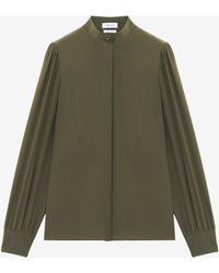 McQueen - Wishbone Silk Shirt - Lyst