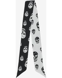 McQueen - Sciarpa Skull A Nastro - Lyst