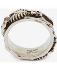 McQueen - Dancing Skeleton Ring - Lyst