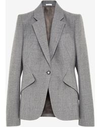 McQueen - Wool Pinstripe Single-Breasted Jacket - Lyst