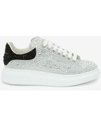 Alexander McQueen - White Crystal-embellished Oversized Sneaker - Lyst