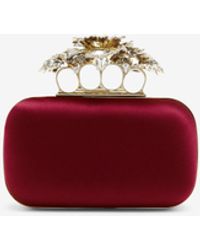 McQueen - Carnation Knuckle Clutch - Lyst