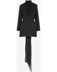 McQueen - Light Tweed Evening Dress - Lyst