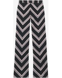 McQueen - Chevron Stripe Bumster Trousers - Lyst