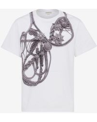 Alexander McQueen - White Trompe-l'œil Harness T-shirt - Lyst