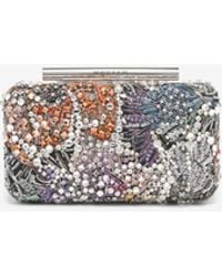 McQueen - Smashed Floral Embroidery T-Bar Box Clutch - Lyst