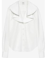 McQueen - Waterfall Collar Shirt - Lyst