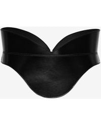 Alexander McQueen - Cintura corsetto in pelle - Lyst