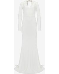 Alexander McQueen - White Twisted Crystal Evening Dress - Lyst
