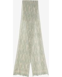 McQueen - Pleated Skull Scarf - Lyst