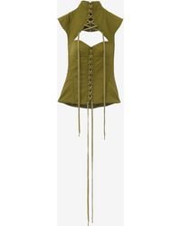 McQueen - Cut-Out Corset Top - Lyst