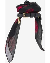 McQueen - Skull Scarf Double Wrap Bracelet - Lyst