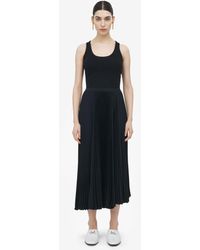 McQueen - Cotton Rib Midi Dress - Lyst