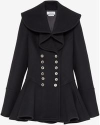 McQueen - Waterfall Collar Coat - Lyst