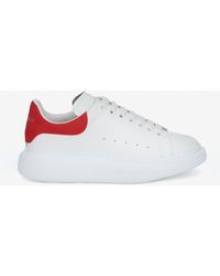 Alexander McQueen Sneakers In Pelle Con Platform 45mm - Bianco
