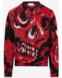 Alexander McQueen - Jacquard Skull Sweater - Lyst