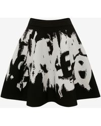 Alexander McQueen Graffiti Mini Skirt Womens Clothing Skirts Mini skirts 