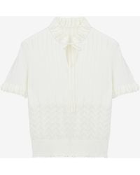 McQueen - Pointelle Knit Top - Lyst