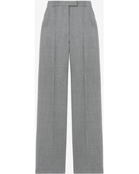 McQueen - Grisaille Wool Tailored Trousers - Lyst