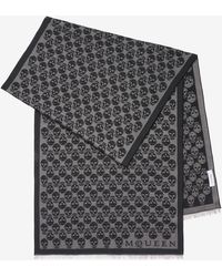 McQueen - Skull Jacquard Scarf - Lyst