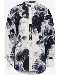 Alexander McQueen - Kurzes chiaroscuro-hemd mit kokonärmeln - Lyst