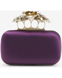 McQueen - Carnation Knuckle Clutch - Lyst