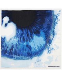 Alexander McQueen Schal mit galaktischer iris - Blau