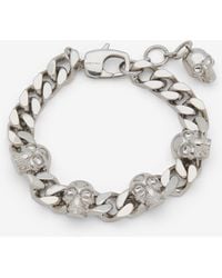 McQueen - Bracciale A Catena Skull - Lyst