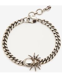 Alexander McQueen - Silver Spider Chain Bracelet - Lyst