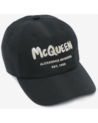 Alexander McQueen - Black Mcqueen Graffiti Baseball Cap - Lyst