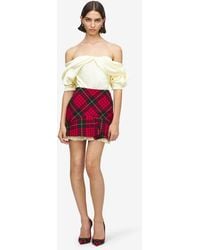 McQueen - Macqueen' Tartan Kickback Mini Skirt - Lyst