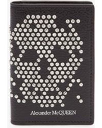 Alexander McQueen Pocket Organiser aus Leder mit Nieten - Schwarz