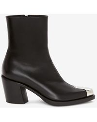 Alexander McQueen - Leather Ankle Boots - Lyst