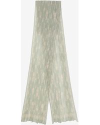 McQueen - Pleated Skull Scarf - Lyst