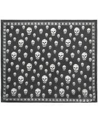 McQueen - Classic Silk Skull Scarf - Lyst