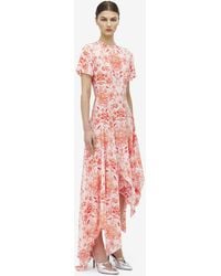 McQueen - Asymmetrisches Kleid Mit Sailor Tattoo - Lyst