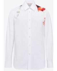 Alexander McQueen - White Obscured Flower Harness Shirt - Lyst