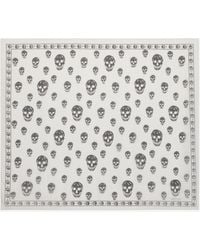 McQueen - Classic Silk Blend Skull Scarf - Lyst