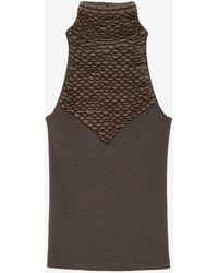 McQueen - Knit Feathers Top - Lyst