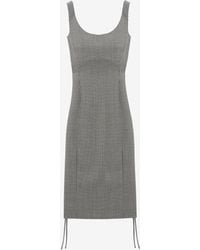 McQueen - Abito Tubino Con Motivo A Quadretti Vichy - Lyst